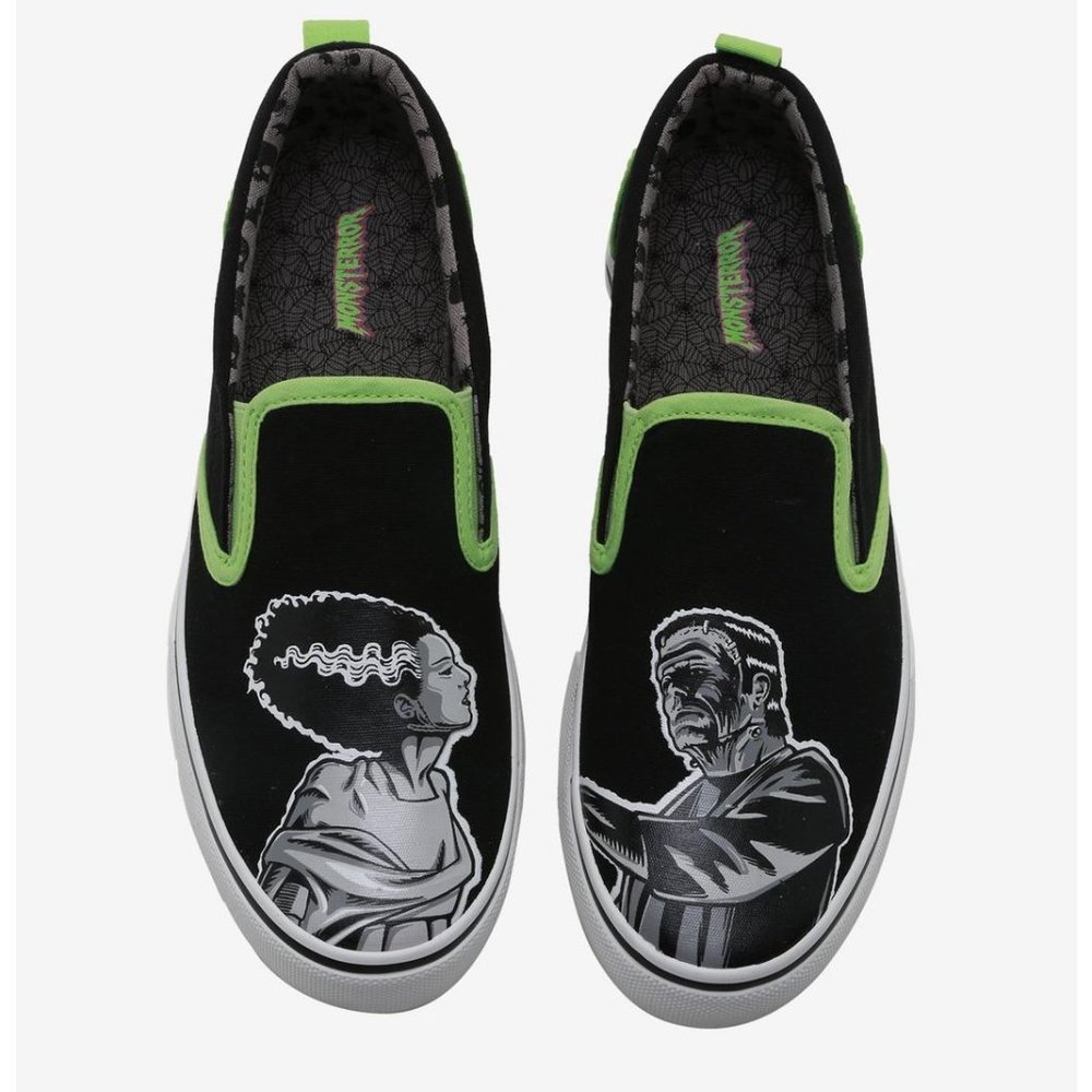 Licensed Universal Monsters Bride Of Frankenstein Slip-On Sneakers 2020